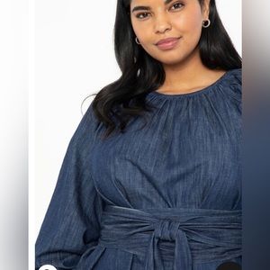 Eloquii Dramatic Faux Wrap Top Size 16